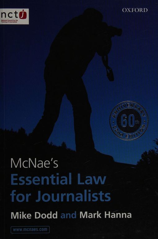 McNae's Essential Law for Journalists cover