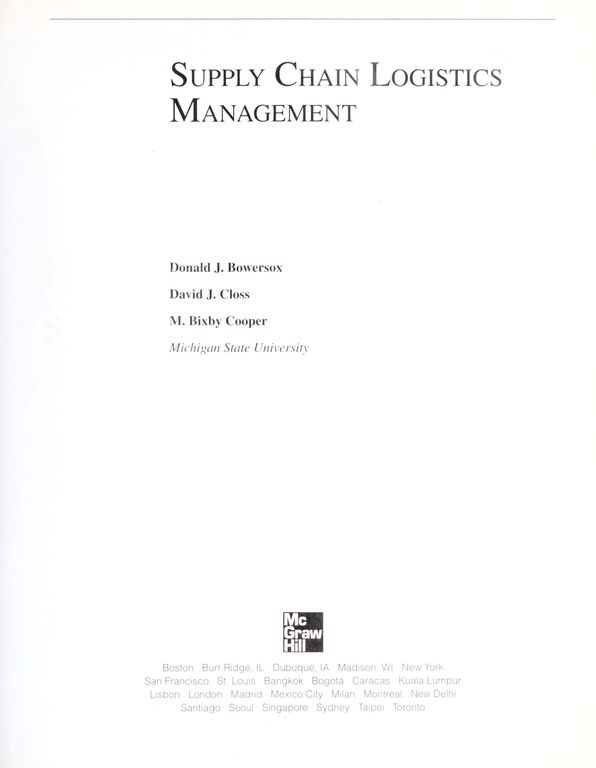 Supply chain logistics management 封面
