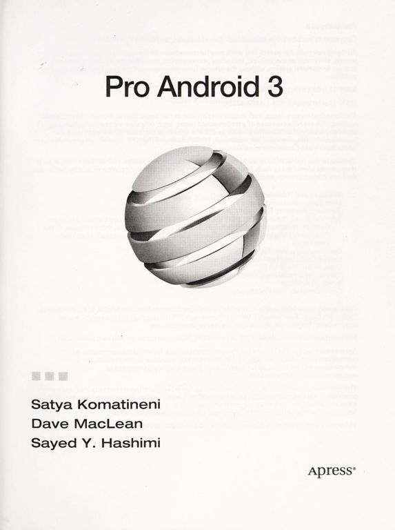 Pro Android 3 cover