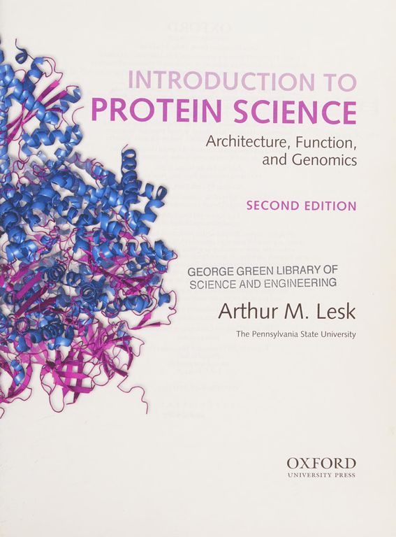 Introduction to protein science cover