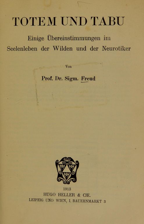 Totem und Tabu cover
