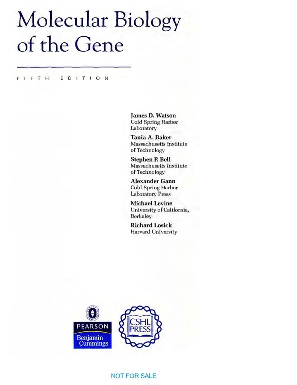 Molecular biology of the gene cover