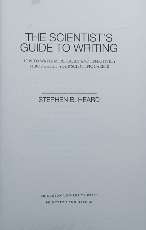 The scientist's guide to writing cover