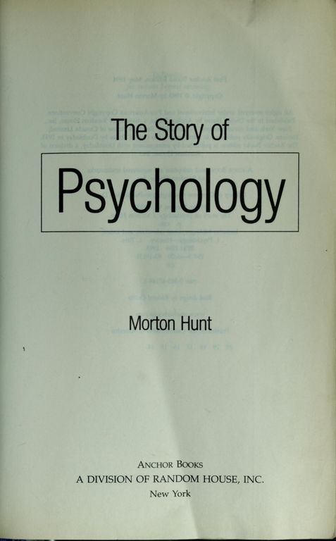 The story of psychology cover