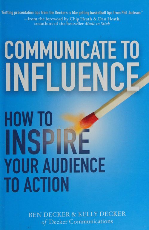 Communicate to Influence cover