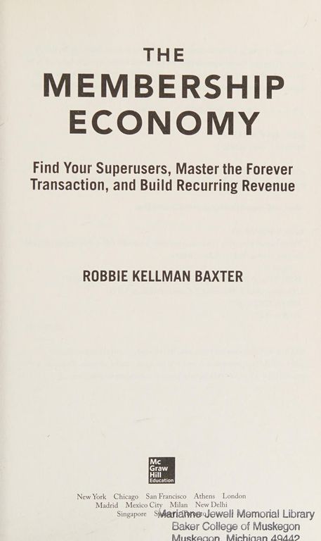 The membership economy cover