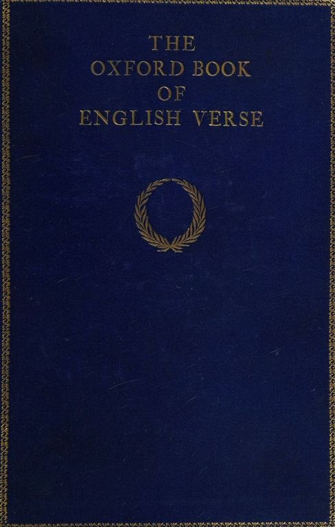 The Oxford book of English verse, 1250-1900 cover