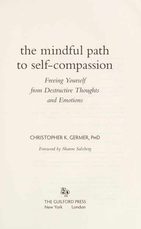 The mindful path to self-compassion cover