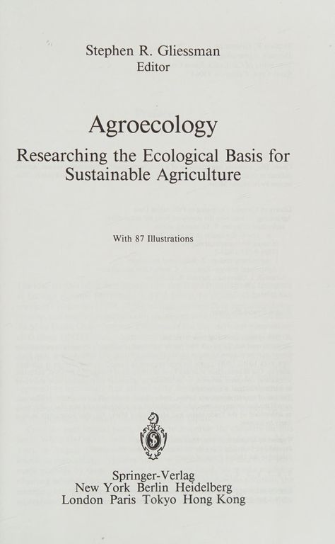 Agroecology 封面