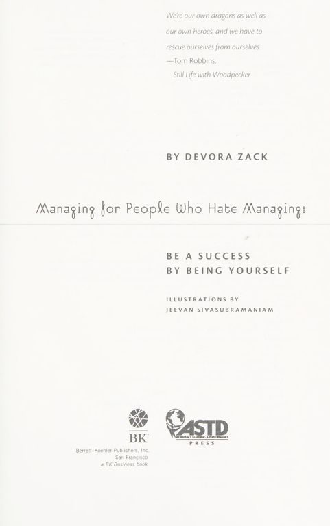 Managing for people who hate managing cover