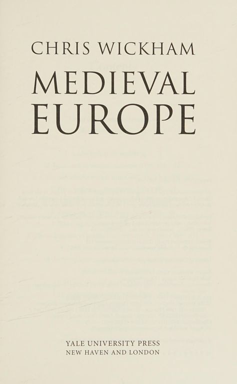 Medieval Europe cover
