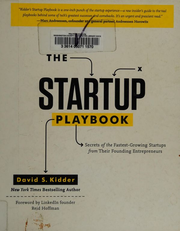 The startup playbook cover