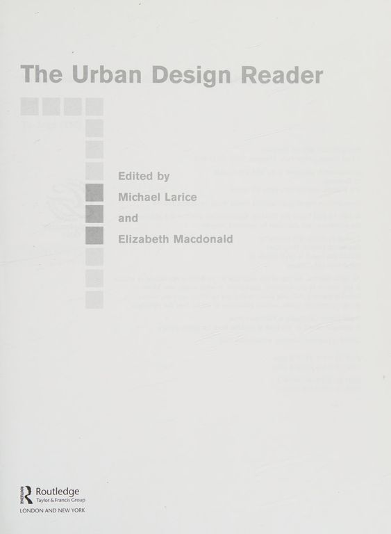 The urban design reader cover