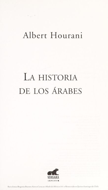 A history of the Arab peoples cover