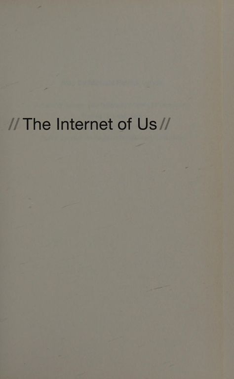The internet of us cover