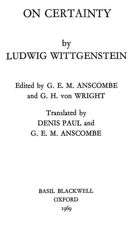 Über Gewissheit cover