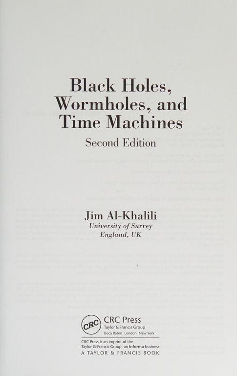 Black holes, wormholes, and time machines cover