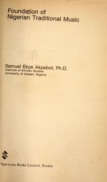 Foundation of Nigerian traditional music 封面