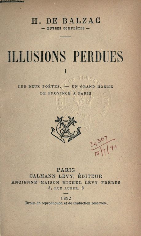Illusions perdues cover