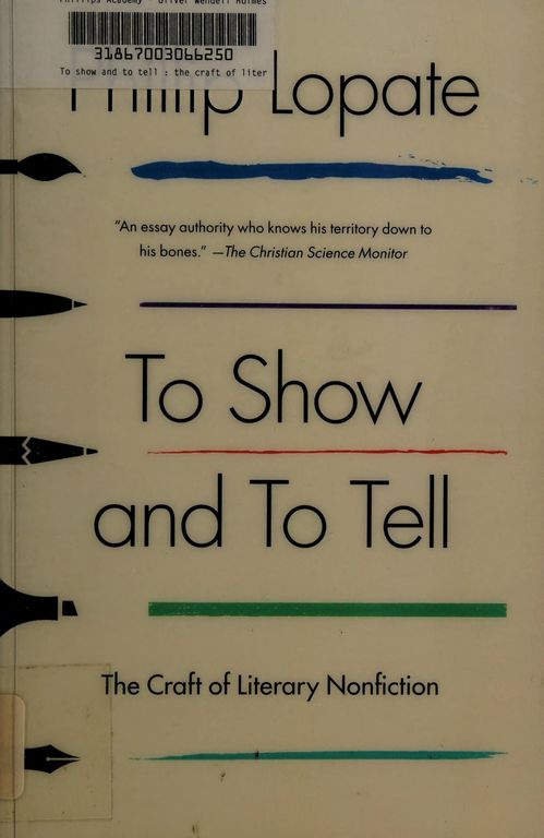 To show and to tell cover