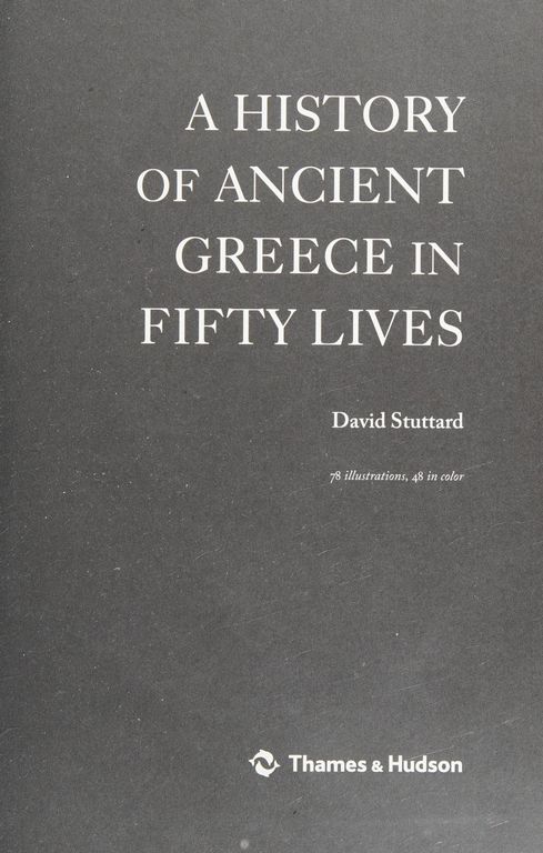A history of ancient Greece in fifty lives cover