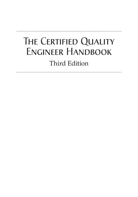 The certified quality engineer handbook cover
