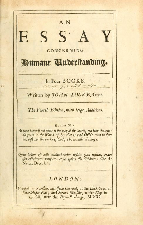 Essay concerning human understanding cover