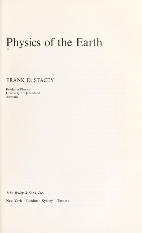 Physics of the earth cover