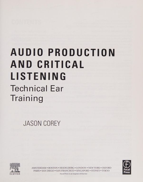 Audio production and critical listening cover