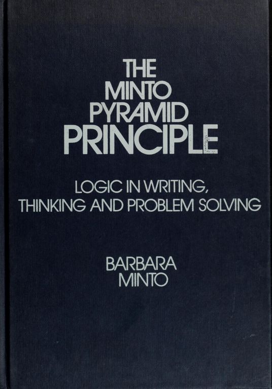 The Minto pyramid principle cover