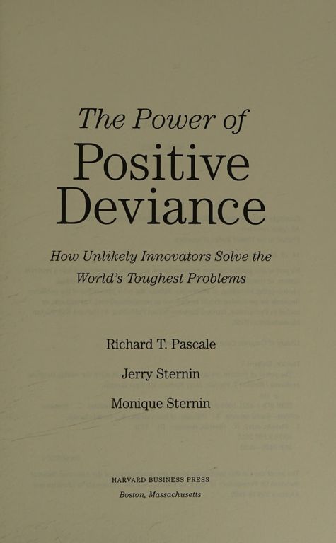 The power of positive deviance cover