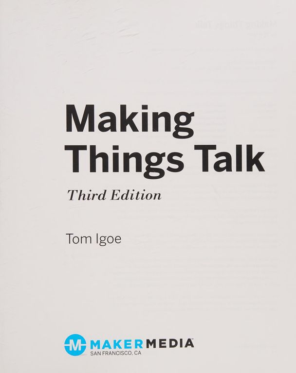 Making things talk 封面
