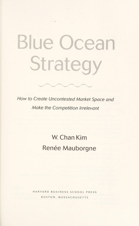 Blue ocean strategy cover