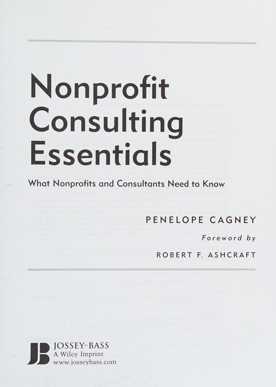 Nonprofit consulting essentials cover