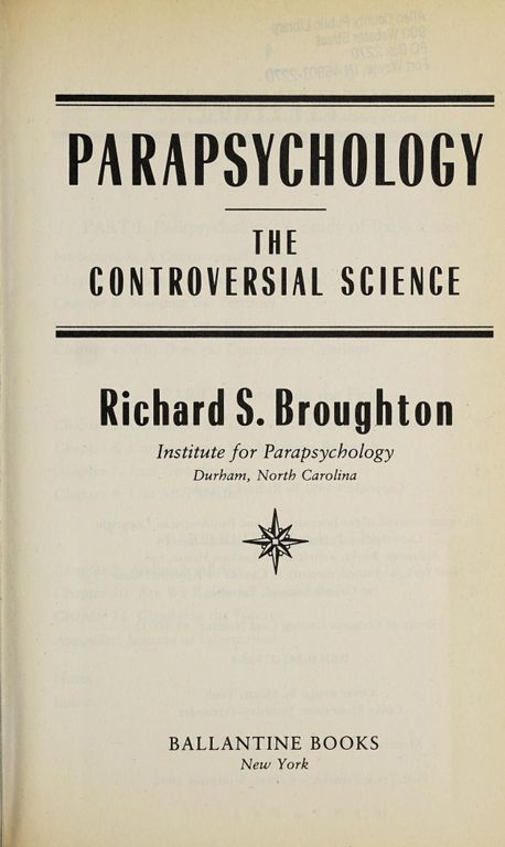 Parapsychology cover