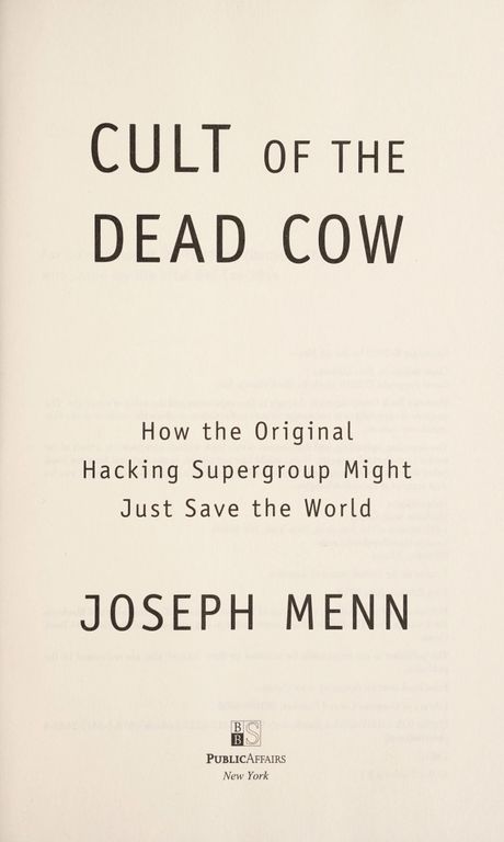Cult of the Dead Cow cover