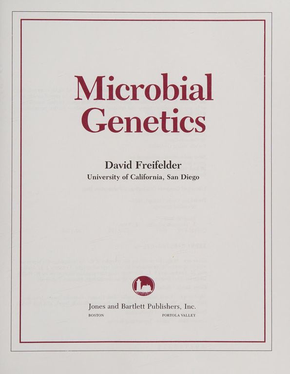 Microbial genetics cover