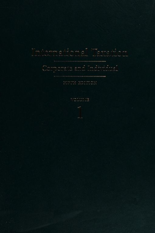 International taxation cover