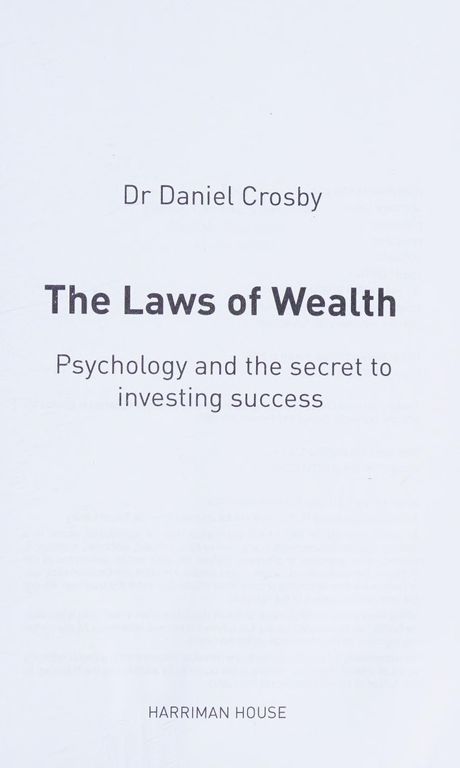 The laws of wealth cover