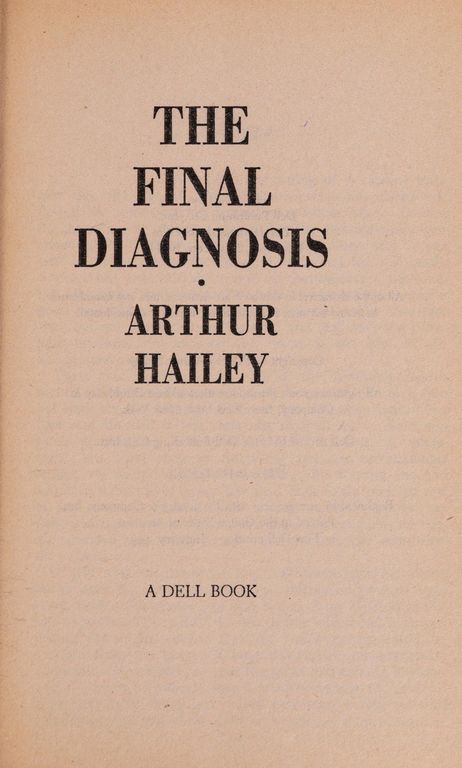 Final Diagnosis, The cover