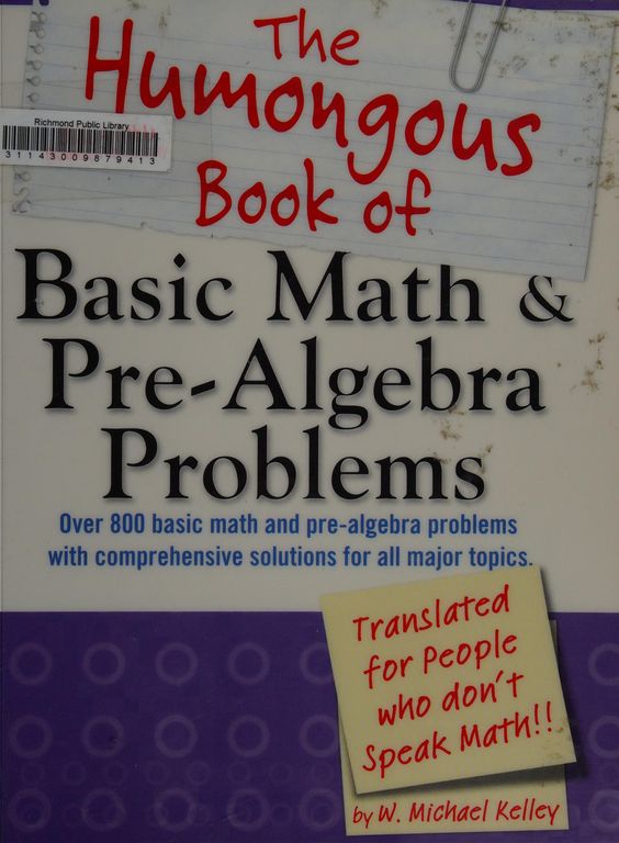 The humongous book of basic math and pre-algebra problems cover