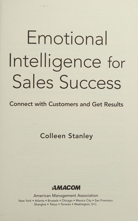 Emotional intelligence for sales success cover