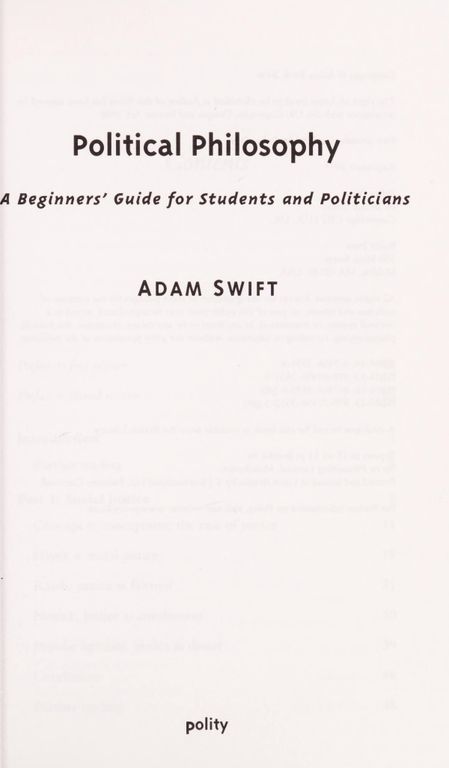 POLITICAL PHILOSOPHY: A BEGINNER'S GUIDE FOR STUDENTS AND POLITICIANS cover