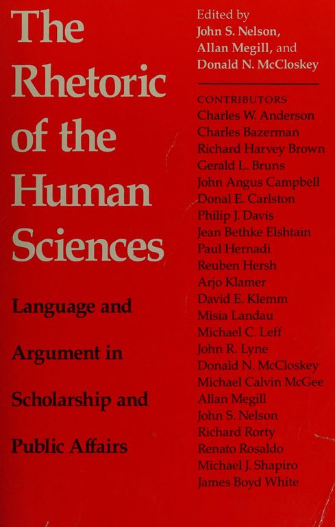 The Rhetoric of the human sciences cover