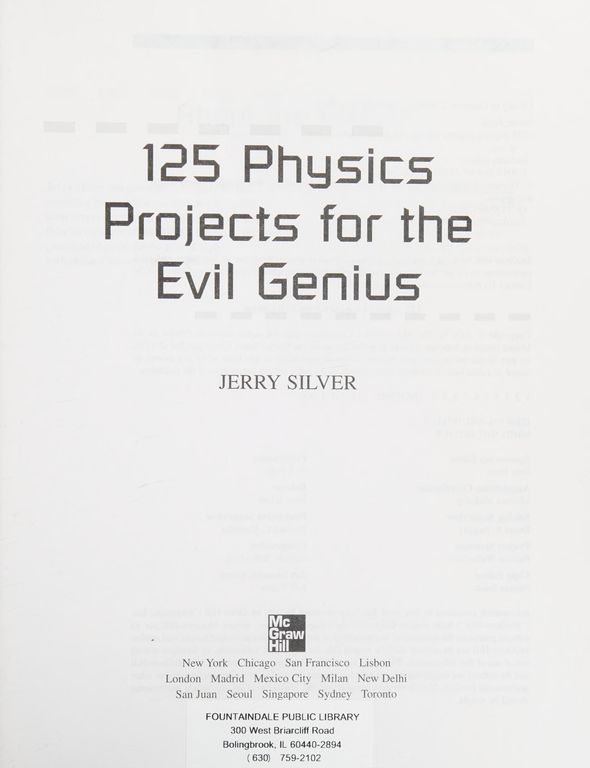 125 physics projects for the evil genius cover